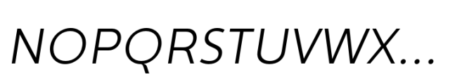 Everest Pro Light Italic Font UPPERCASE