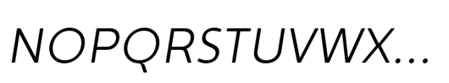Everest Pro RAlt Light Italic Font UPPERCASE