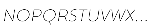 Everest Pro RAlt Thin Italic Font UPPERCASE