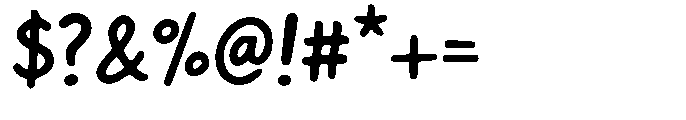 Everyday Hand Regular Font OTHER CHARS