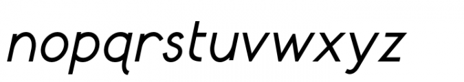 Evie Sans Regular Italic Font LOWERCASE