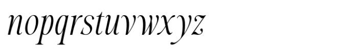 Evolve Early Condensed Italic Font LOWERCASE