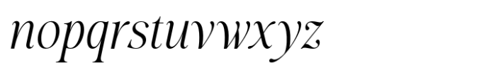 Evolve Early Italic Font LOWERCASE