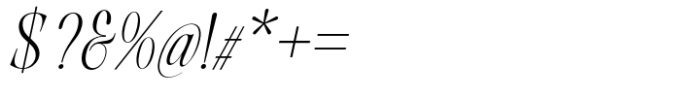 Evolve Early Light Condensed Italic Font OTHER CHARS