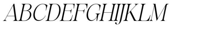 Evolve Early Light Expanded Italic Font UPPERCASE