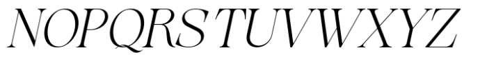 Evolve Early Light Expanded Italic Font UPPERCASE