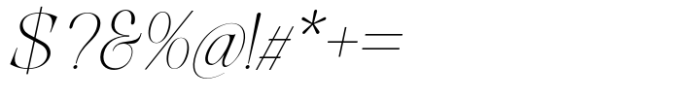 Evolve Early Thin Expanded Italic Font OTHER CHARS