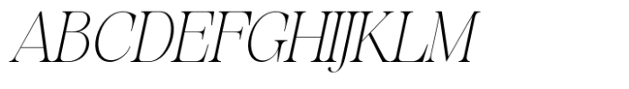 Evolve Early Thin Expanded Italic Font UPPERCASE