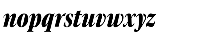 Evoque Condensed Heavy Italic Font LOWERCASE