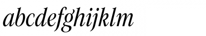 Evoque Condensed Italic Font LOWERCASE