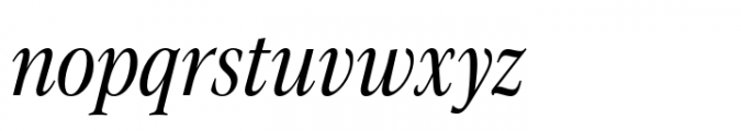 Evoque Condensed Italic Font LOWERCASE