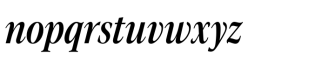 Evoque Condensed Medium Italic Font LOWERCASE