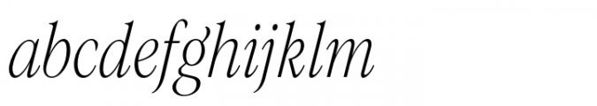 Evoque Condensed Thin Italic Font LOWERCASE