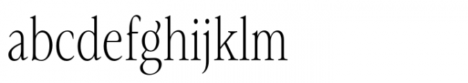 Evoque Condensed Thin Font LOWERCASE