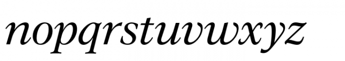 Evoque Italic Font LOWERCASE