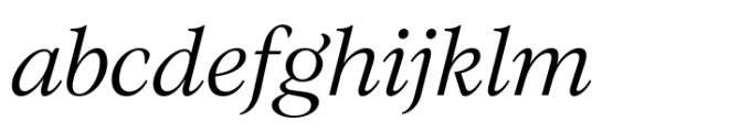 Evoque Light Italic Font LOWERCASE