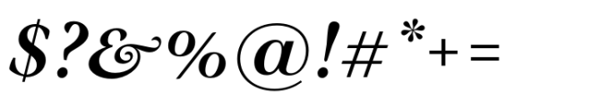 Evoque Medium Italic Font OTHER CHARS