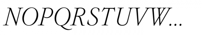Evoque Narrow Thin Italic Font UPPERCASE