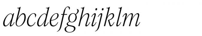 Evoque Narrow Thin Italic Font LOWERCASE