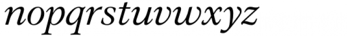 Evoque Text Light Italic Font LOWERCASE