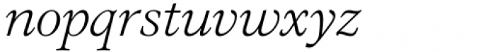 Evoque Text Thin Italic Font LOWERCASE