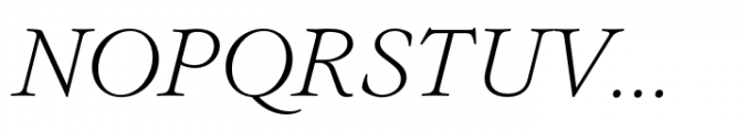 Evoque Thin Italic Font UPPERCASE