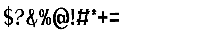 Evoren Condensed Font OTHER CHARS