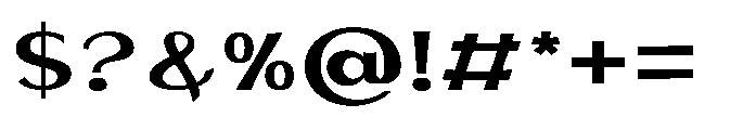 Evoren Expanded Font OTHER CHARS