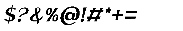 Evoren Italic Font OTHER CHARS