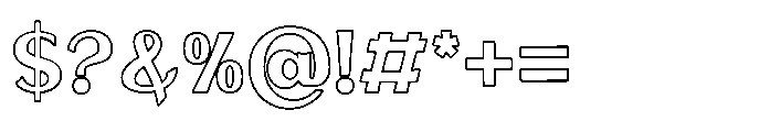 Evoren Outline Font OTHER CHARS