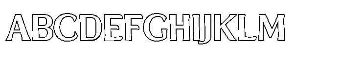 Evoren Outline Font UPPERCASE