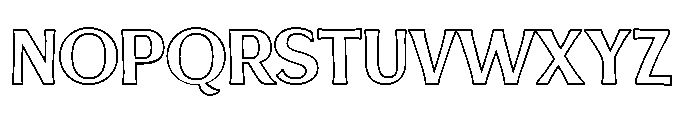 Evoren Outline Font UPPERCASE