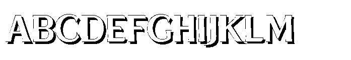Evoren Shadow Font UPPERCASE