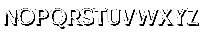 Evoren Shadow Font UPPERCASE