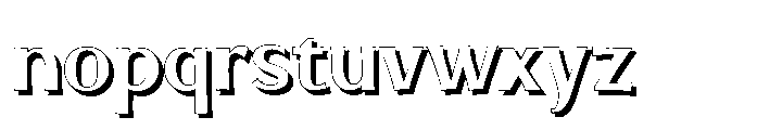 Evoren Shadow Font LOWERCASE