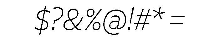 EvertPE ThinItalic Font OTHER CHARS