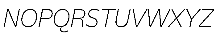 EvertPE ThinItalic Font UPPERCASE