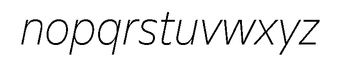 EvertPE ThinItalic Font LOWERCASE