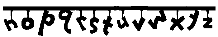 EvaGalore Regular Font LOWERCASE