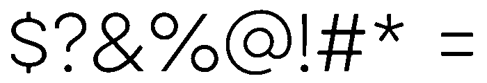 Eveleth Clean Thin Font OTHER CHARS
