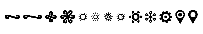 Eveleth Icons Font UPPERCASE