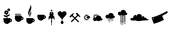 Eveleth Icons Font LOWERCASE