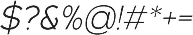Ewangi Light Italic otf (300) Font OTHER CHARS