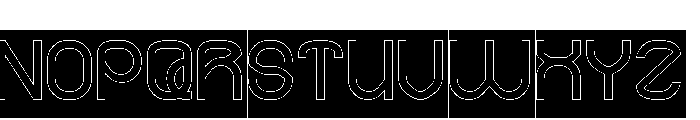 EXTRA MILES-Hollow-Inverse Font UPPERCASE