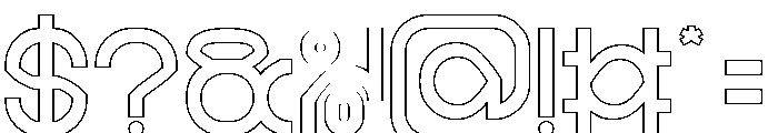 EXTRA MILES-Hollow Font OTHER CHARS