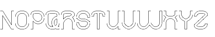 EXTRA MILES-Hollow Font UPPERCASE