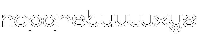 EXTRA MILES-Hollow Font LOWERCASE