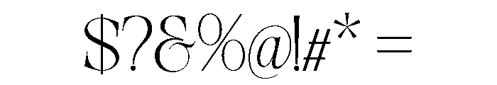 Exactly Extra Light Font OTHER CHARS