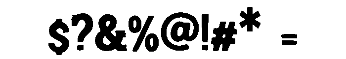 Exaggerated Ink Trap Font OTHER CHARS