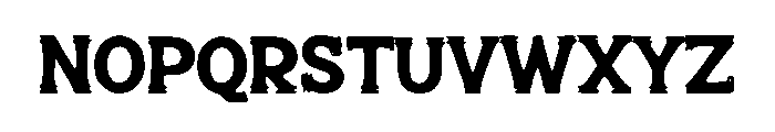 Exaggerated Ink Trap Font LOWERCASE